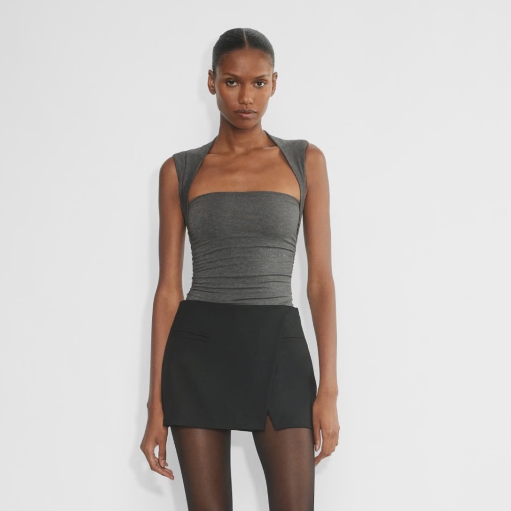 Aritzia Contour Flourish Top in Grey